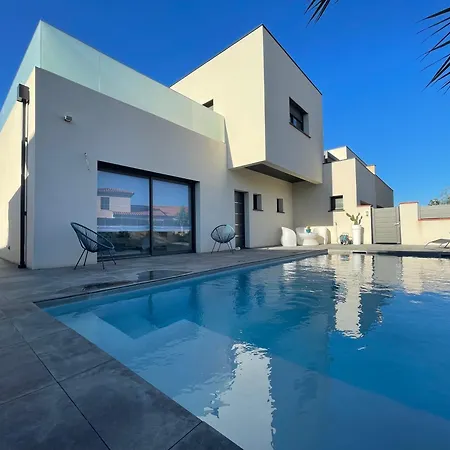 Superbe Contemporaine Avec Piscine Et Climatisation - Fr-1-776-82 Argeles-sur-Mer